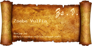 Zsebe Vulfia névjegykártya